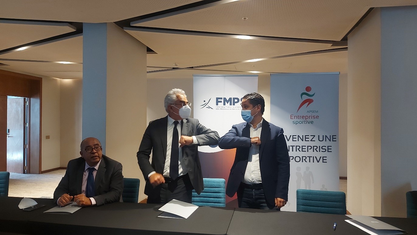 شراكةشراكة بين جمعية تشجيع الرياضة في المقاولة بالمغرب والفدرالية المغربية لمهنيي الرياضة